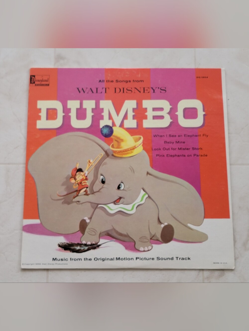 Walt Disney's Dumbo 33rpm Record